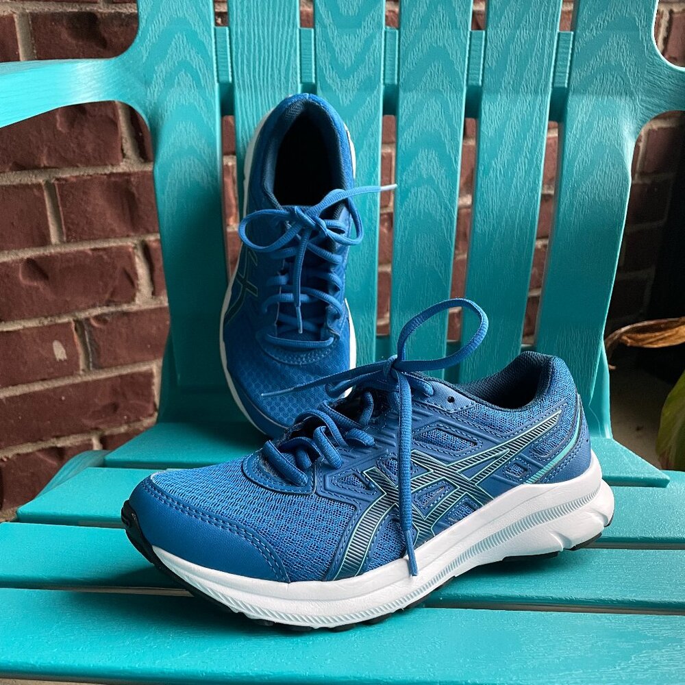 Asics, Size 6, Blue, Woman's Running Shoes